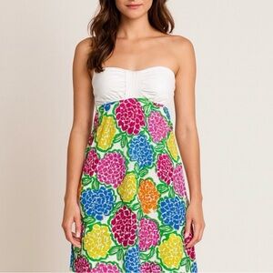 Lily Pulitzer Small Floral Strapless Empire Waist Dress